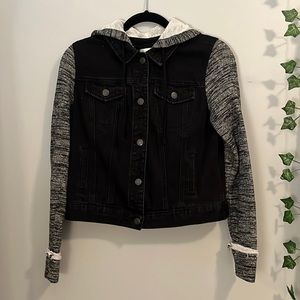 Mudd, Black & Gray Jean Jacket Small
